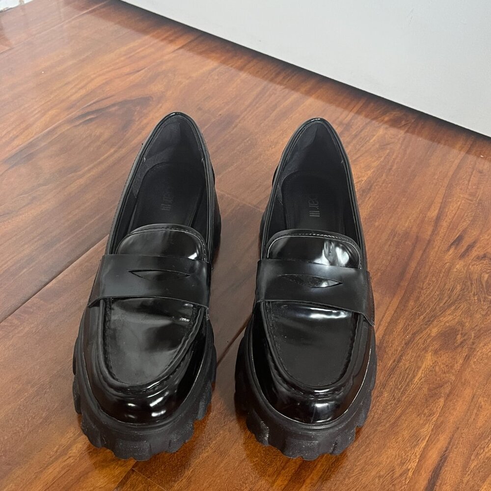 Womens Bar lll PAZP lug Sole chunky loafers Slip On Shoes Black Size 9 NIB - Picture 7 of 9